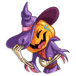 😂 a5572abb Kürbis, Halloween, Skelett, Monster, Kostüm, Hexenhut whatsapp sticker