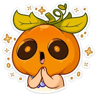 🤩 44705b3f Kürbis, Halloween, Kawaii, Süß, Aufkleber, Orange, Cartoon telegram sticker