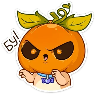 👻 cad65ac1 БУ! Kürbis, Halloween, Boo, Gruselig, Niedlich, Orange, Aufkleber telegram sticker