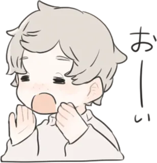 😮 8c2944a5 만화, 소년, 충격, 놀람, 귀여운 telegram sticker