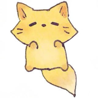 😊 efa21928 fuchs, tier, niedlich, cartoon, kawaii, haustier telegram sticker