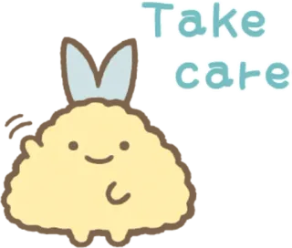 👋 4f8c7654 Take care 卡通, 可爱, 食物, 虾, 保重, 消息, 问候 telegram sticker