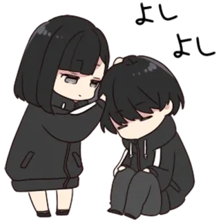 🤚 5791a537 よし
よし anime, girl, boy, comfort, pat, head pat whatsapp sticker