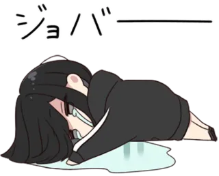 😭 a24de5d9 ジョバー anime, crying, sad, kawaii, japanese whatsapp sticker