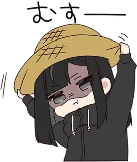 👒 5d33cba7 むすー Anime, Chica, Melancólico, Triste, Japonés, Dibujos animados telegram sticker
