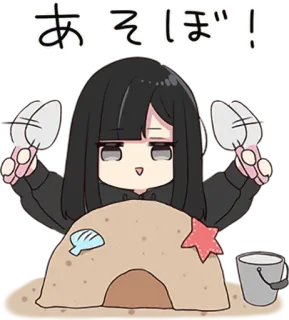 Yurudara-chan.4 • @punipuni_stickers telegram stickers
