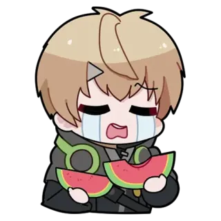 😭 4020fc25 Anime, Chorando, Melancia, Triste, Desenho animado telegram sticker