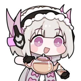 🫖 63b32712 Anime, Chá, Fofo, Kawaii, Maid telegram sticker