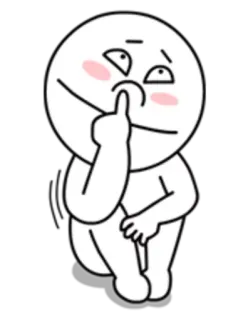 😜 bcff8b54 dibujos animados, personaje, blanco, line art, minimalista, pose telegram sticker