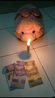 💩 3d309c75 peluche, bougie, argent, intérieur, devise, cochon, éclairage telegram sticker