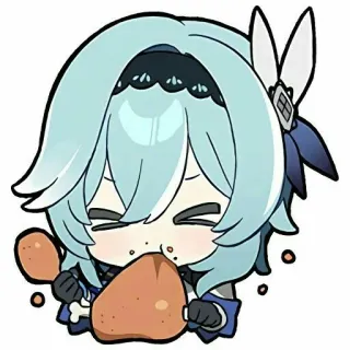 😎 234d5cb5 Eula Genshin Impact eula, genshin impact, アニメ, ゲーム, キャラクター, 可愛い, ちび telegram sticker