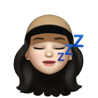 🤫 78fdade6 ZZZ slapen, emoji, moe, vrouw, cartoon, zzz, slaperig telegram sticker