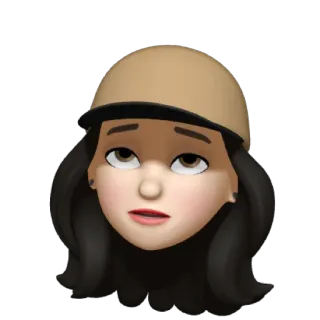 🤫 7910fbe3 Avatar, Emoji, Vrouw, Hoed, Cartoon telegram sticker