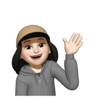 🤫 a51486fb Emoji, Zwaaien, Vrouwelijk, Cartoon, Avatar, Meisje telegram sticker