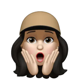 🤫 e99b186a Emoji, Geschrokken, Verrast, Angst, Handen, Open mond telegram sticker