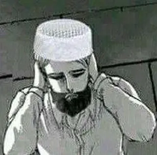 😱 73ff8771 religion, islam, musulman, offensant, prière, figure religieuse, vêtements religieux telegram sticker