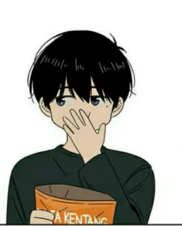 😌 3e2c3b46 KENTANG pria, camilan, makan, keripik, makanan, kentang whatsapp sticker