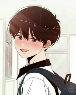 😄 9a2347c5 Haha Anime, Manga, Anak sekolah, Tersenyum, Lucu, Webtoon whatsapp sticker