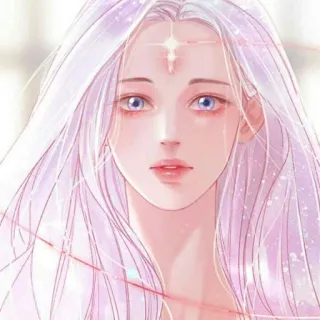 🙂 61732d1f mujer, ilustración, fantasía, retrato, belleza, brillo, luz telegram sticker