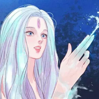 😅 86caa913 mujer, chica, magia, fantasía, agua, anime, personaje, hermosa telegram sticker