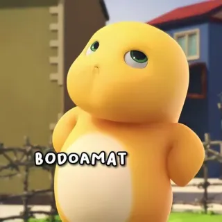 ➖ 1caba617 BODOAMAT Cartoon, Dinosaurier, Gelb, Süß whatsapp sticker