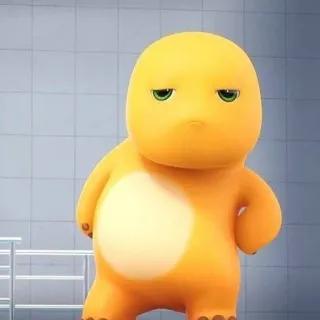 ➖ ea95bef1 Dinosaurier, süß, Cartoon, gelb whatsapp sticker