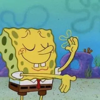 🌟 5613aedd Spongebob 스폰지밥, 만화, 니켈로디언, 캐릭터, 노란색, 행복한 telegram sticker