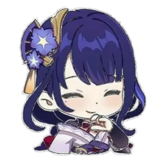 😉 a5762b8d Raiden Shogun Genshin Impact Anime, Videospiel, Genshin Impact, Raiden Shogun, Chibi, Süß telegram sticker