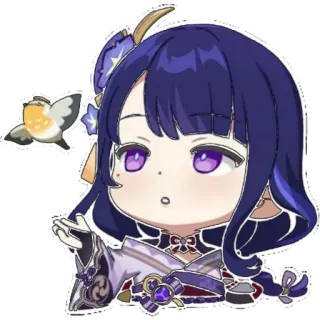 😅 d3cc5e80 Raiden Shogun Genshin Impact Anime, Videospiel, Genshin Impact, Raiden Shogun, Chibi, Süß telegram sticker