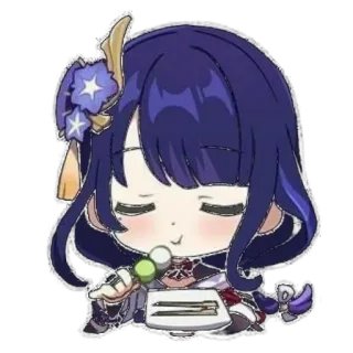 😶 dfb9612d Raiden Shogun Genshin Impact Anime, Genshin Impact, Raiden Shogun, Chibi, Essen, Süß telegram sticker