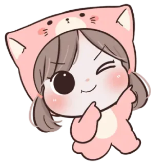 🐱 ac7e67a4 cartoon, girl, bear, cute, sticker, anime telegram sticker