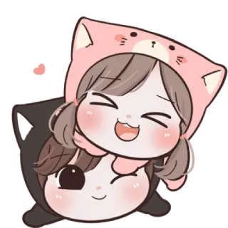 🐱 e15ac39b cute, couple, love, cartoon, kawaii, chibi, anime, relationship telegram sticker