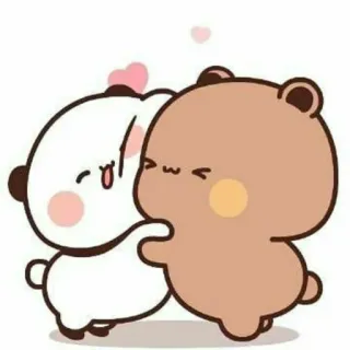 🍓 4a5bf82b Мультфильм, Милый, Медведь, Пара, Любовь, Каваий telegram sticker