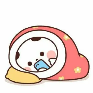 🍓 62521854 милый, мультик, каваий, плед, сонный, телефон, расслабляющий, уютный telegram sticker