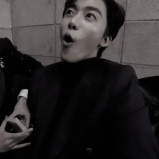 🤡 240c691a 男, 人物, 白黒, ポートレート, サプライズ telegram sticker