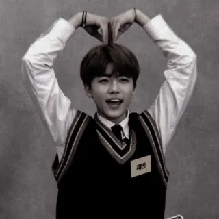 🤡 415ab7ee 재민 ポートレート, 男性, ハート, アジア人, ティーン, 学生 telegram sticker