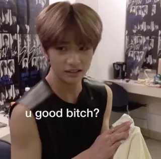 🍕 562b3323 u good bitch? มีม, รีแอคชั่น, แสลง telegram sticker
