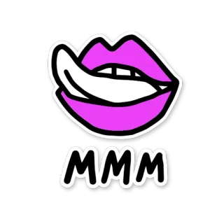 🤤 a69a543a MMM 嘴唇, 舌头, 嘴, 粉色, 舔, 嗯 telegram sticker