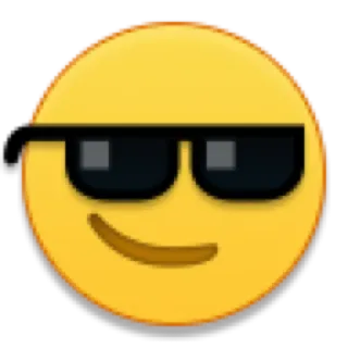 😘 36e8622e อิโมจิ, เท่, แว่นกันแดด, ยิ้ม telegram sticker