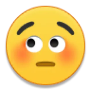 😊 fa24f582 อิโมจิ, ใบหน้า, ไม่แน่ใจ, สีหน้า, เขินอาย telegram sticker