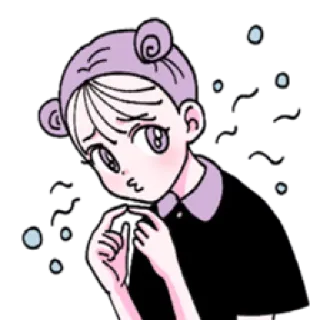 🥺 12f4b83f cute, cartoon, girl, anime, kawaii, aesthetic telegram sticker