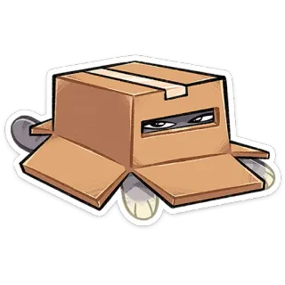 👀 229c1439 고양이, 상자, 숨기, 동물, 스티커, 만화 telegram sticker