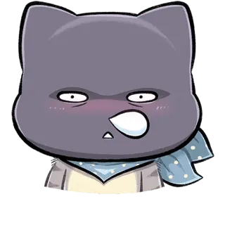 😪 a3033d9e Katze, Tier, Sticker, Cartoon telegram sticker