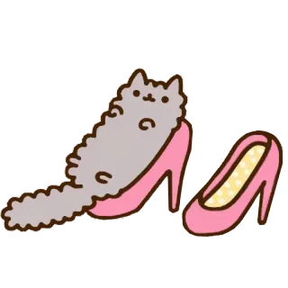 👠 7e4732a8 고양이, 신발, 분홍색, 귀여운, 동물, 새끼고양이, 패션 telegram sticker