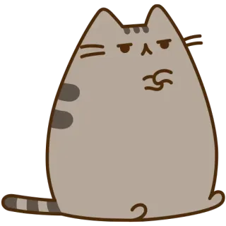 😾 44535a4a Pusheen кот, пушин, мультфильм, милый, наклейка, животное whatsapp sticker
