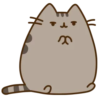 😈 509d5207 Pusheen кот, милый, пушин, мультфильм, мем whatsapp sticker