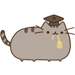 🎓 583f6d21 Pusheen кот, Пушин, выпускник, выпускной, мультфильм, милый whatsapp sticker