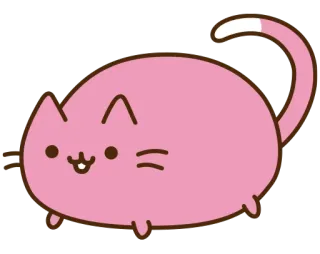 🐢 89fb019c Pusheen кот, каваи, милый, розовый, животное whatsapp sticker