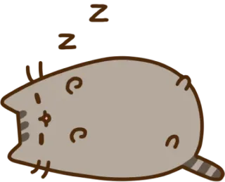 😴 a69d8cac Pusheen кот, спящий, ленивый, мультфильм, Pusheen, милый, zzz whatsapp sticker