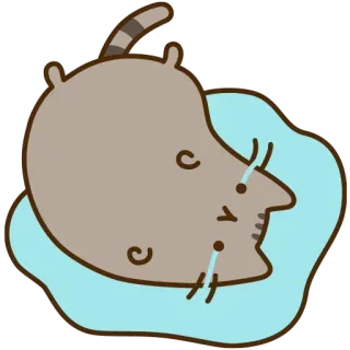😭 b458bfef Pusheen кот, грустный, плачущий, животное, мультфильм whatsapp sticker